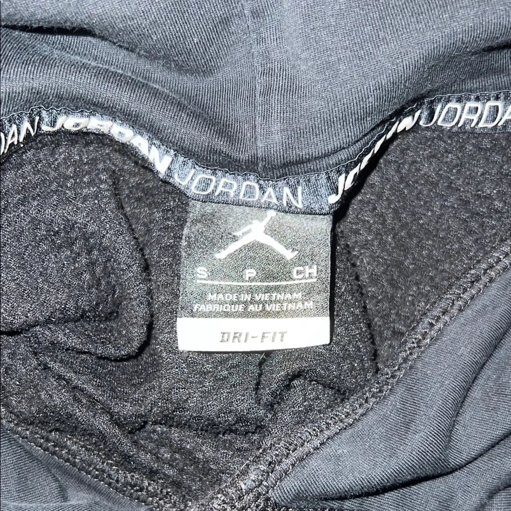 Jordan Black Hoodie with White Logo - Picture 2 of 2